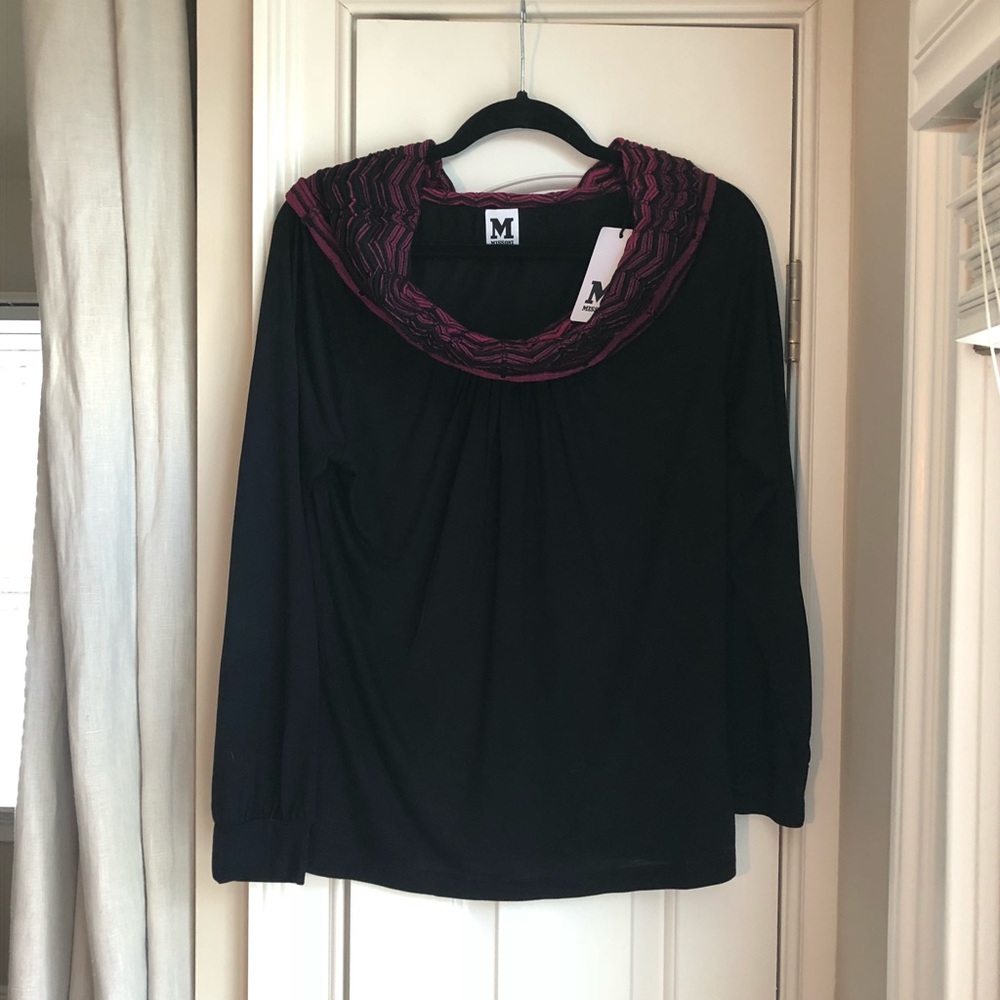 NWT Missoni  BLACK&PINK long sleeve size large